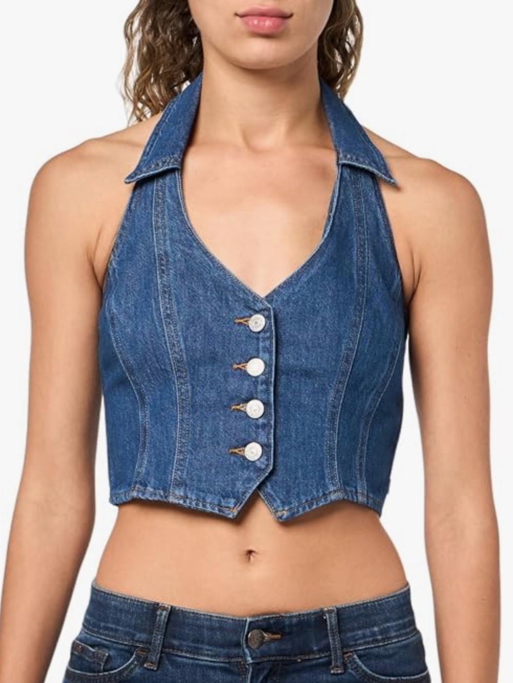 Levi’s Bria Denim Button Up Halter